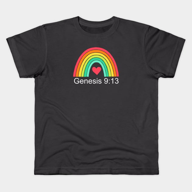 Genesis 9:13 Kids T-Shirt by PandaUnni